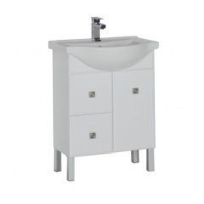 Тумба с раковиной Aquanet Стайл 65 белый (1 дверца 2 ящика)