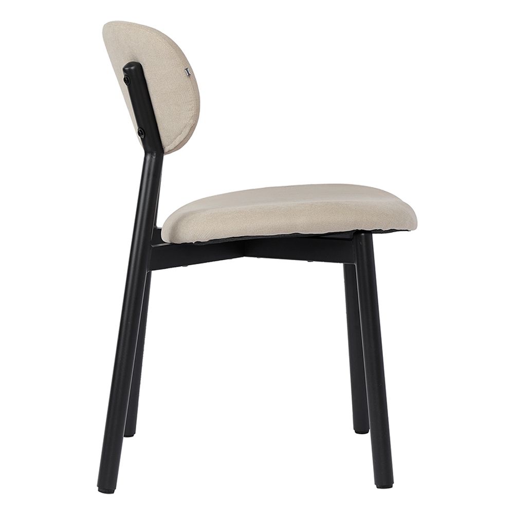 Стул Round, рогожка, ванильный