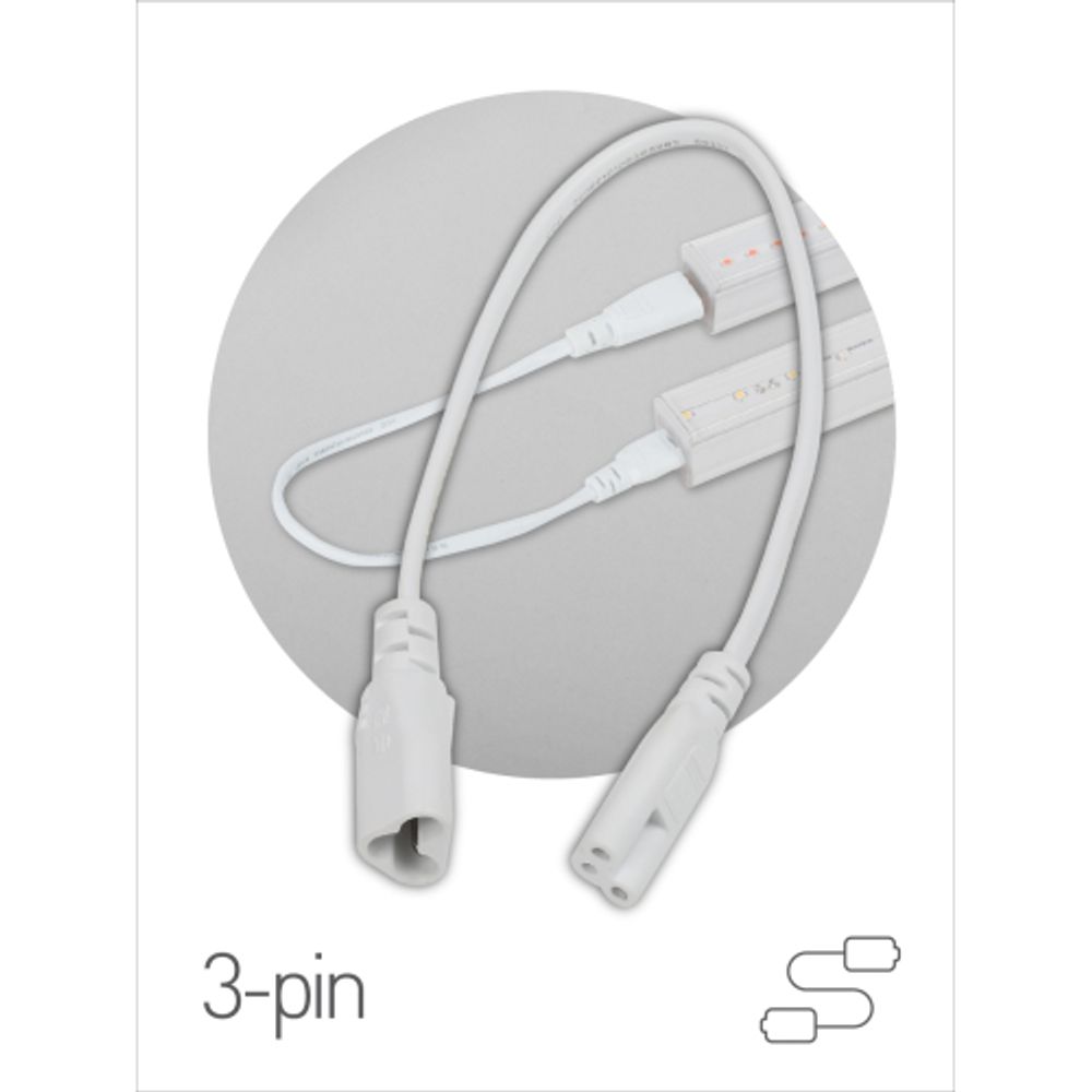 Кабель соединительный для линейного светильника ЭРА Cable FT-C5-С6-0,5 3pin мама-папа , удлинитель