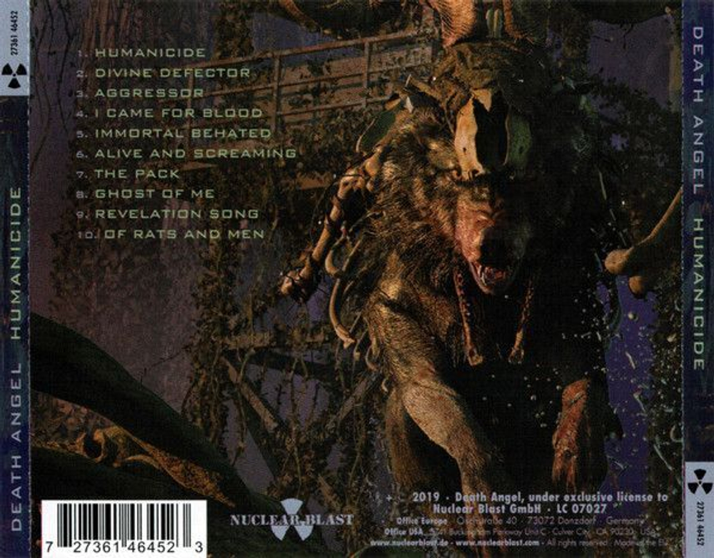 DEATH ANGEL - Humanicide, музыкальный компакт диск