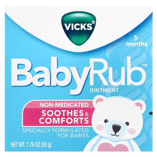 Vicks, Мазь Baby Rub ™, от 3 месяцев, 50 г (1,76 унции)