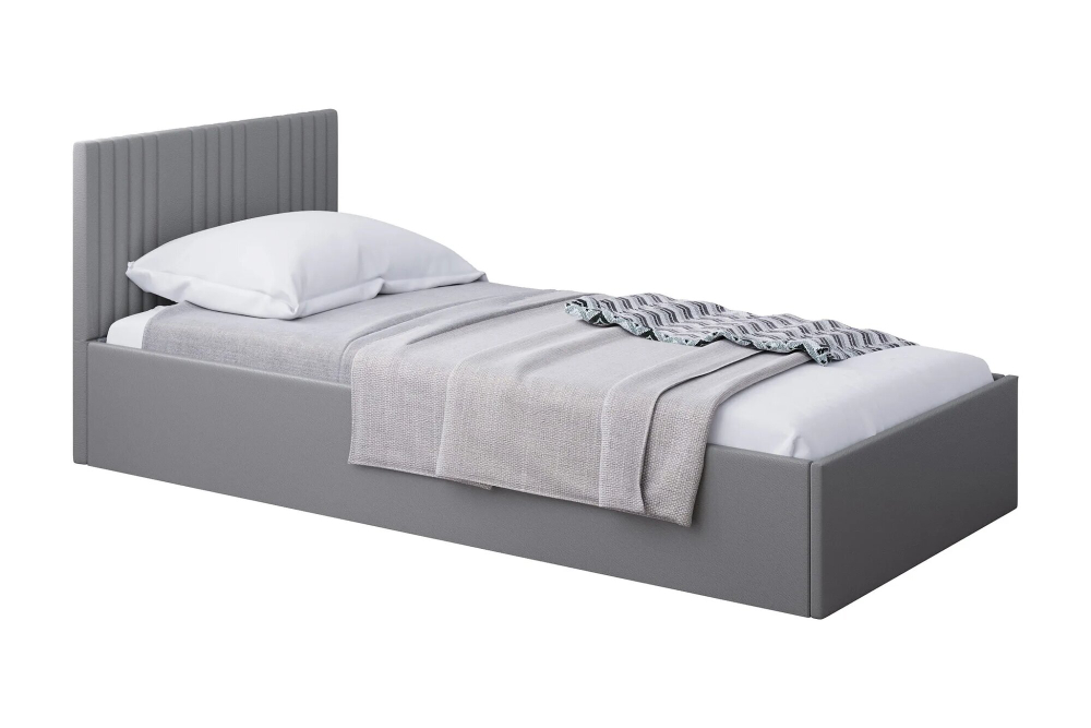 Кровать односпальная Поло с подъемным механизмом, спальное место 90х200, экокожа