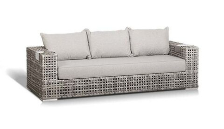 "Тито" диван из искусственного ротанга трехместный, цвет серый