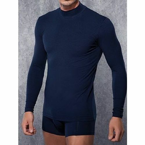 Мужская футболка с длинным рукавом темно-синяя Doreanse 2930