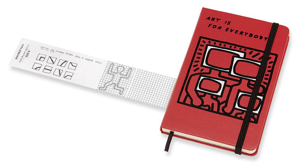 Блокнот Moleskine Limited Keith Haring Pocket 90x140мм 192стр нелинованный красный (LEKH01QP012)