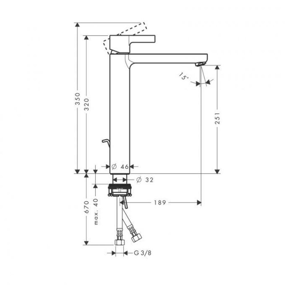 Смеситель для раковины Hansgrohe Metris S 31022000