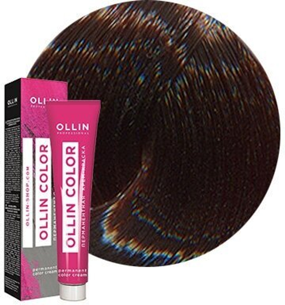 OLLIN COLOR 4/3 шатен золотистый 60мл Перманентная крем-краска для волос