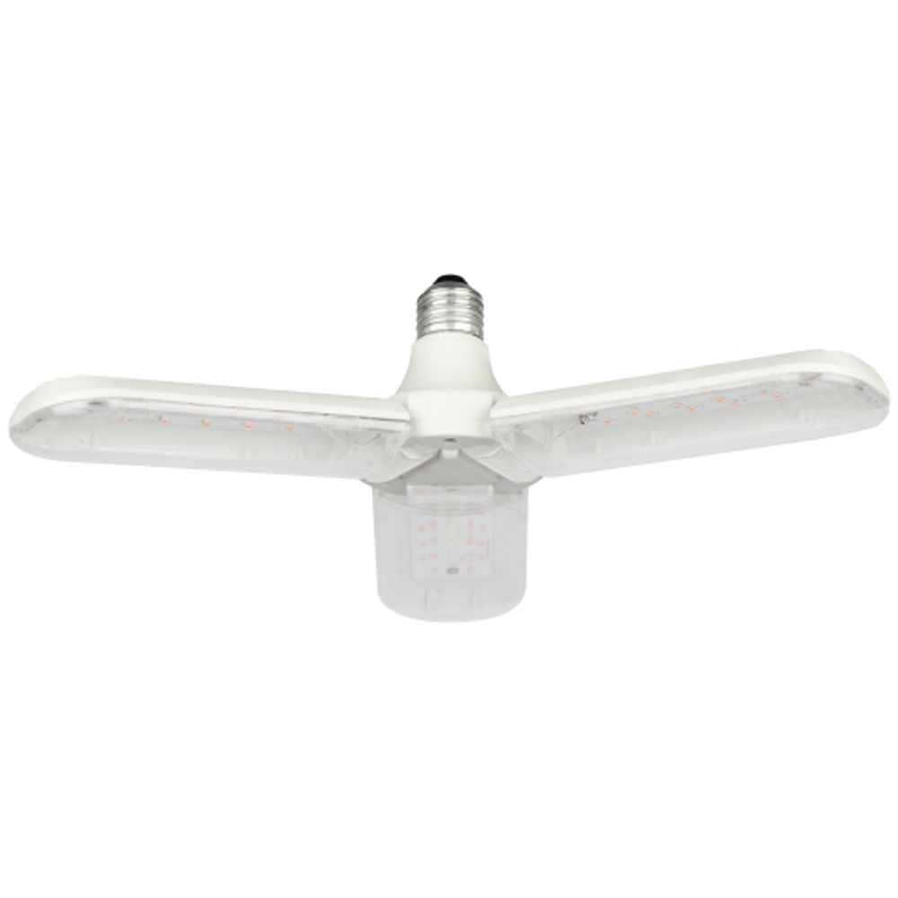 Фитолампа для растений светодиодная ЭРА FITO-24W-RB-E27-FOLD 3-х лепестковая красно-синего спектра 24 Вт Е27