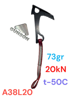Якорь средний / 3мм/ 30ХГСА / HRc 45 / t-50C / правый отгиб / черный / 3-10mm /Dyneema 11х200mm /20kN/ W-73g О товаре