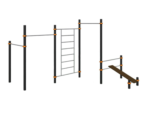 Турник со шведской стенкой и лавкой для пресса