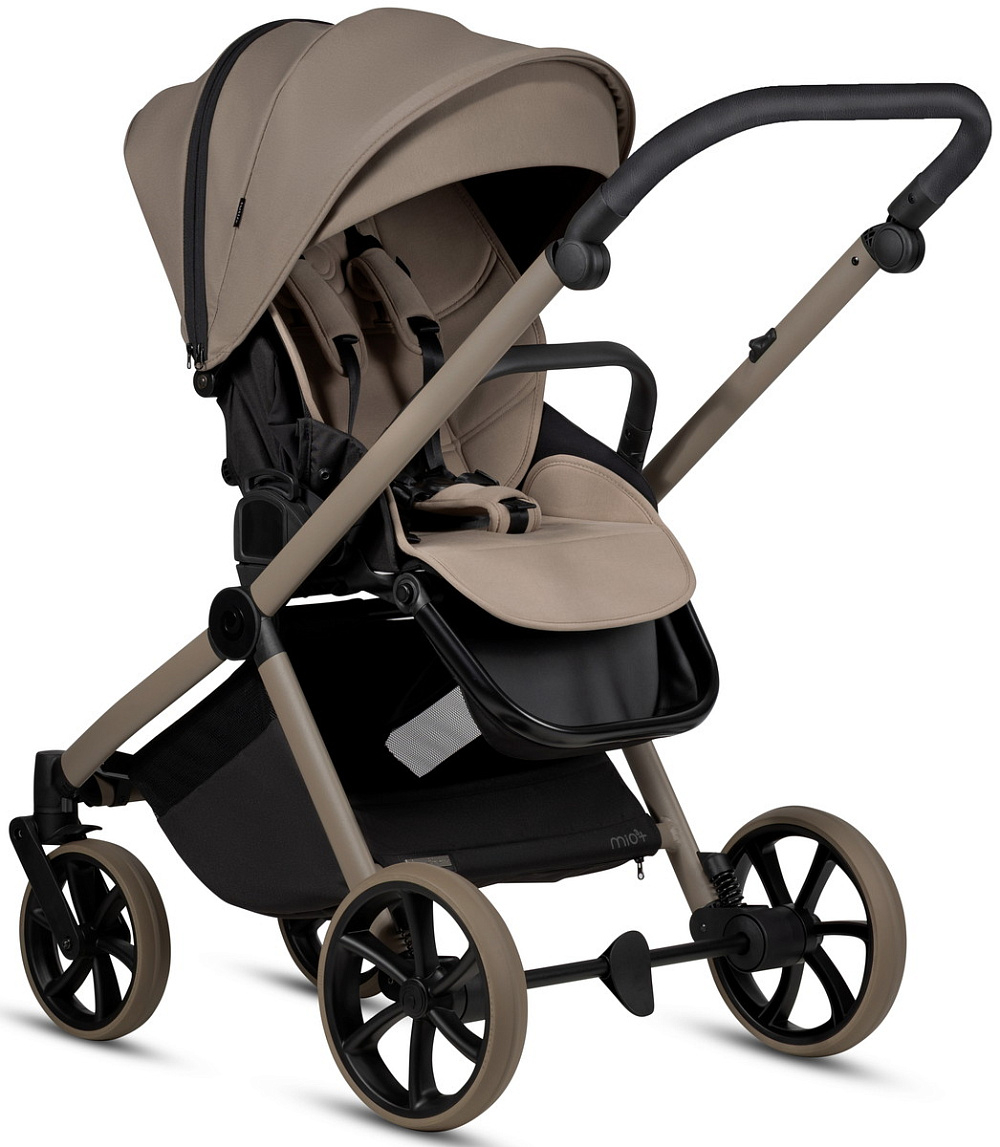 Детская коляска Tutis Mio 3 Plus Essential New 4 в 1 с автокреслом Elo Lux EduSky Black и базой 1622078 Taupe Deep