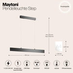 Подвесной светодиодный светильник Maytoni Step P010PL-L23W4K белый