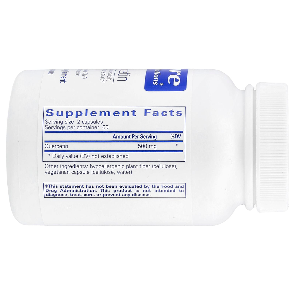 Pure Encapsulations, Кверцетин, 120 капсул (250 мг на капсулу)