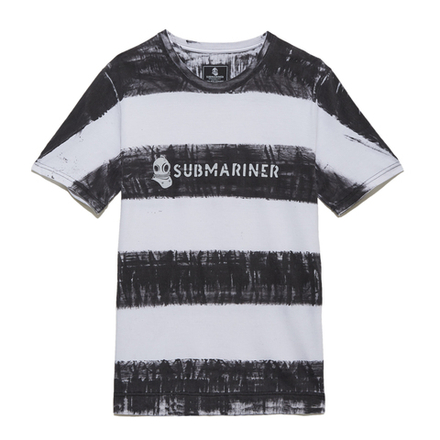 TSHRT  Stripe Hand Painted Black