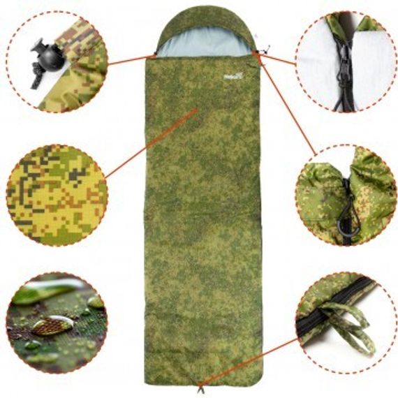 Спальный мешок Helios БАТЫР EXTREME (220*70) Stratex 200 КМФ цифра