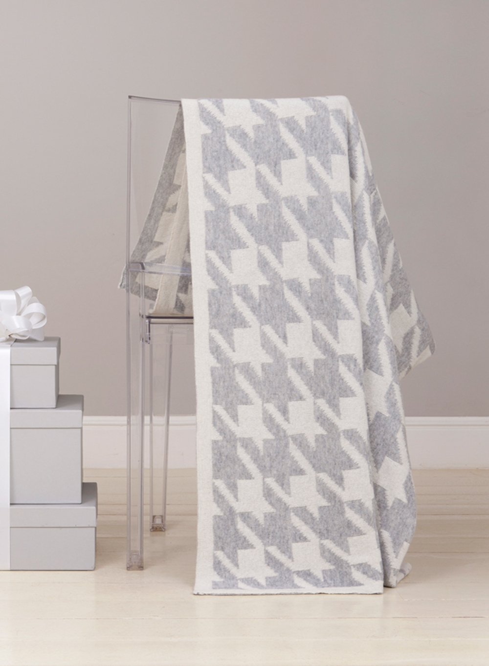 Плед 130х170 Luxberry Goose Foot экрю Португалия