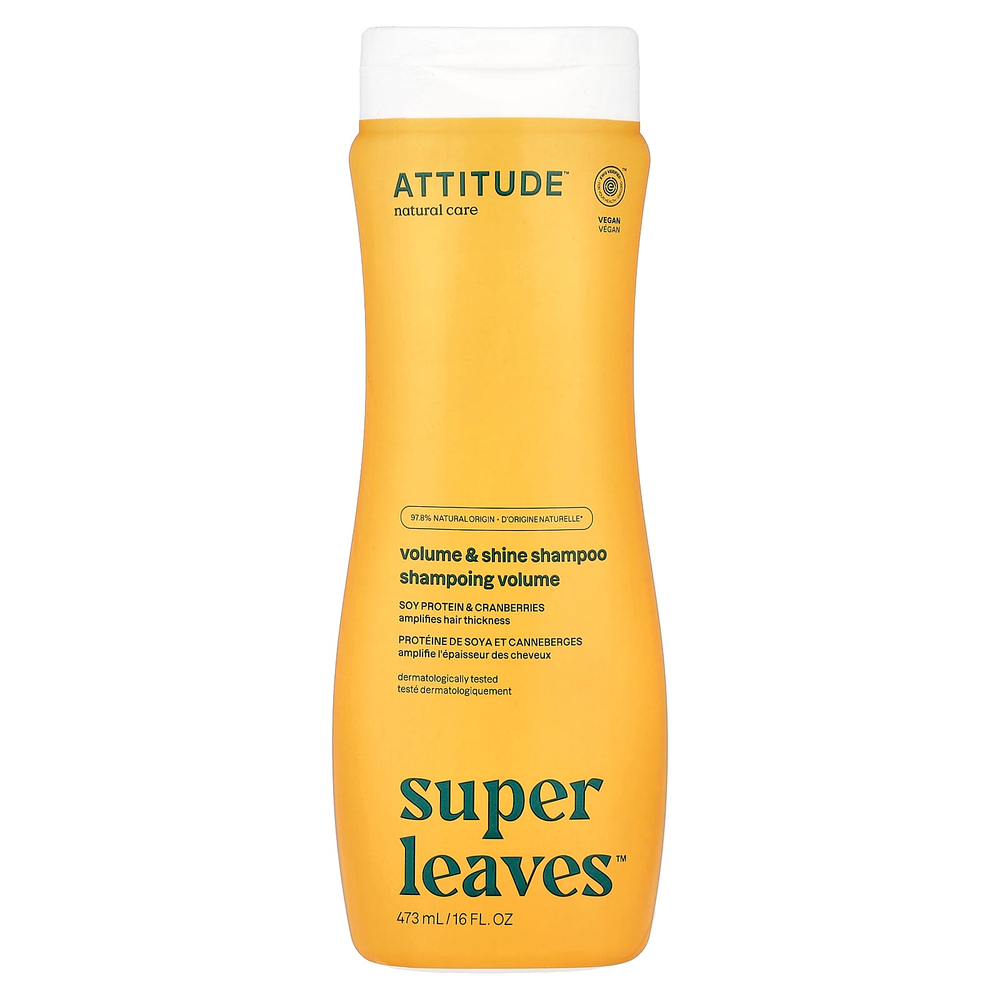 ATTITUDE, Super Leaves™, шампунь для объема и блеска, соевый протеин и клюква, 473 мл (16 жидк. унций)