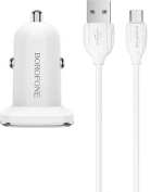 Автомобильная зарядка BOROFONE BZ12 5В-2.4А с кабелем MicroUSB