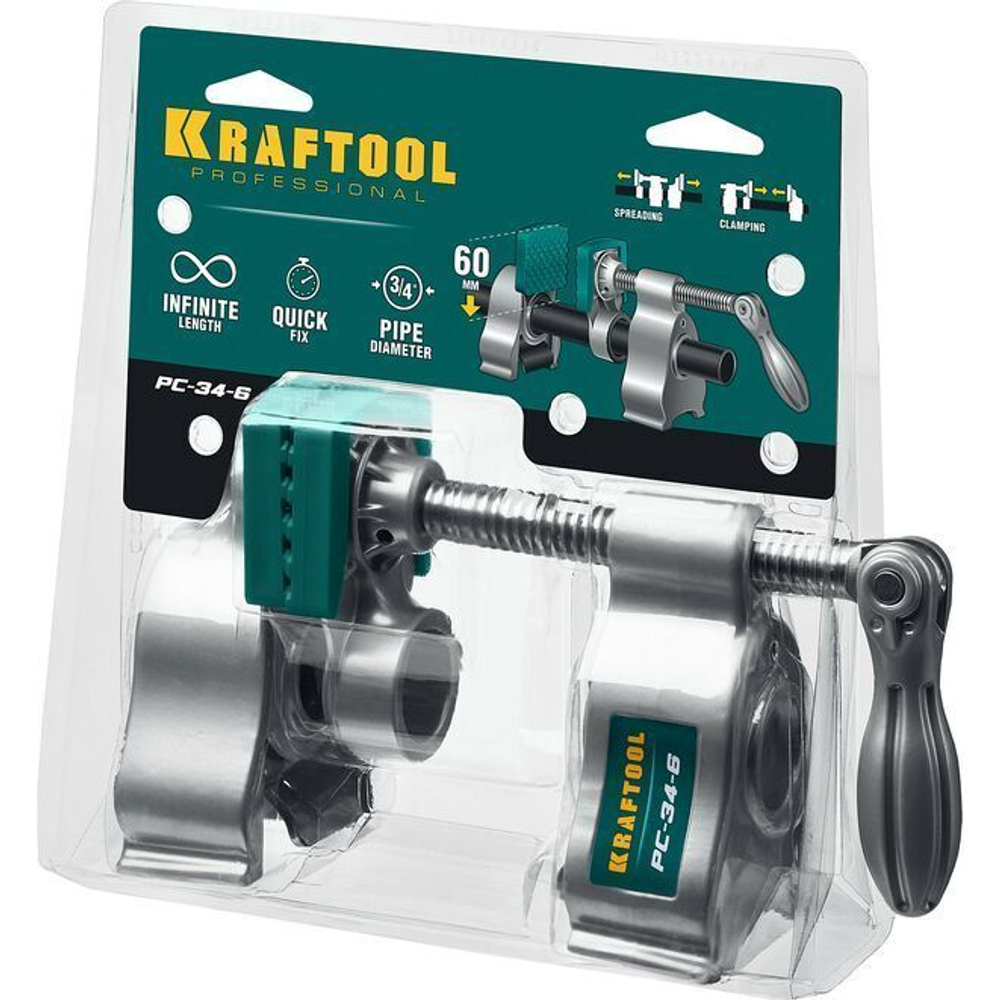 Струбцина трубная KRAFTOOL 3/4", PC-34-6 32301-1