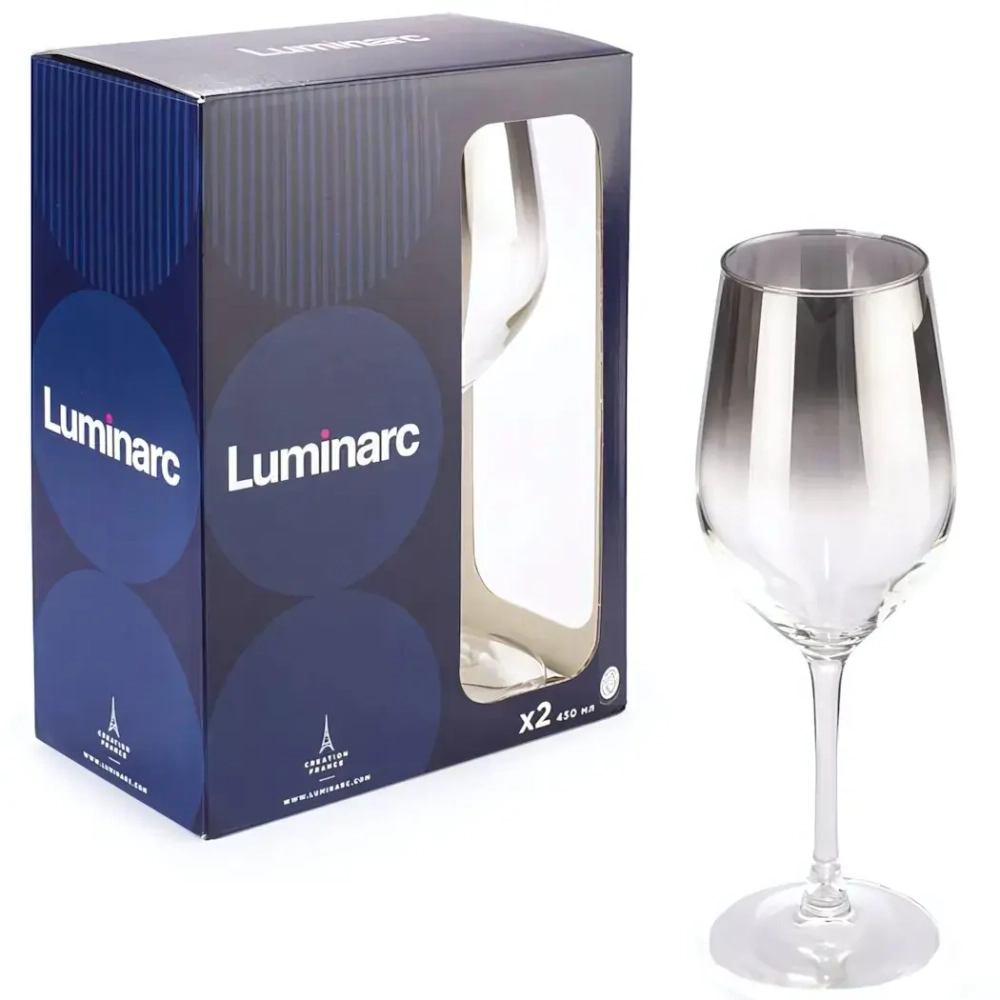 Набор бокалов для вина 2шт 450мл «Селест» серебряная дымка O0230