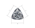 Лабораторно-выращенный бриллиант триллион (пара) 0.506 ct
