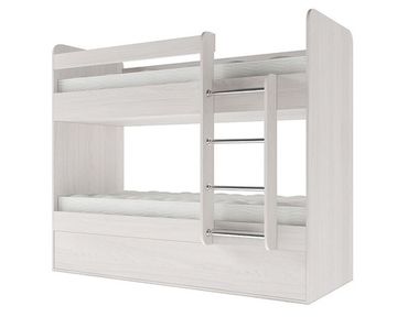 Кровать ОНТАРИО-1 1800-700 /1832*1604*852/ правая белый / дуб пикард