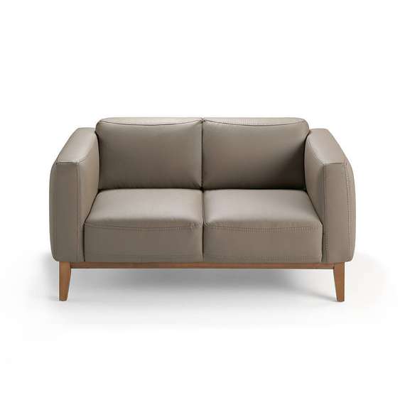 Двухместный диван Angel Cerda 5353-2P, серо-бежевая кожа