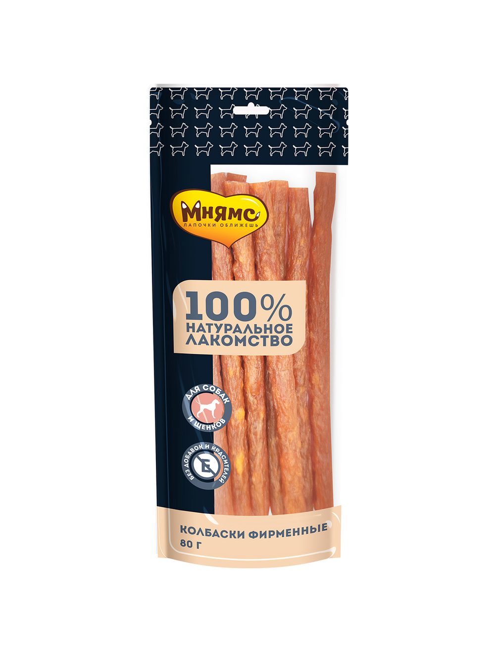 Лакомство Мнямс На каждый день для собак Колбаски фирменные 80 г