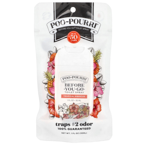 Poo-Pourri, Спрей для туалета Before-You-Go®, тропический гибискус, 30 мл (1 жидк. Унция)