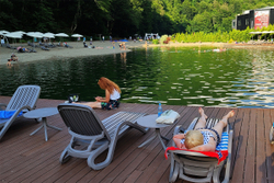 Шезлонг Nardi Eden с подлокотниками, tortora