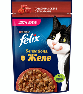 Феликс Сенсейшн Говядина с Томатами в желе 75гр.