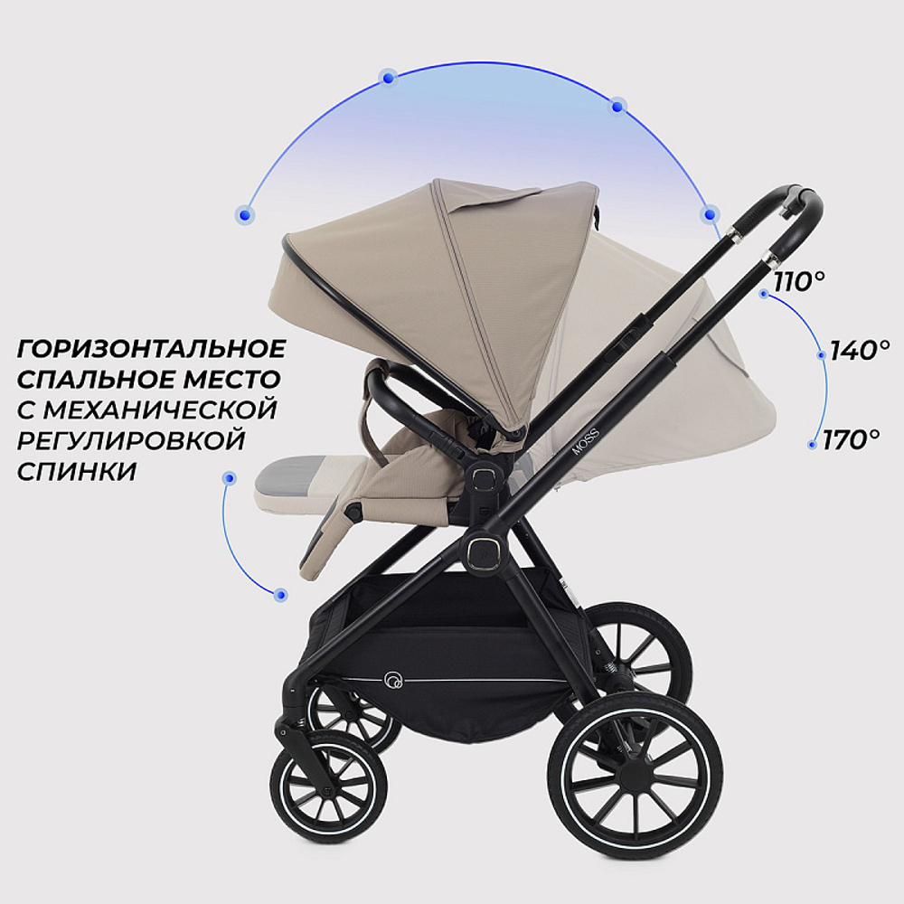 Детская коляска Rant Moss 3 в 1 с автокреслом Rant Cruise Black Beige