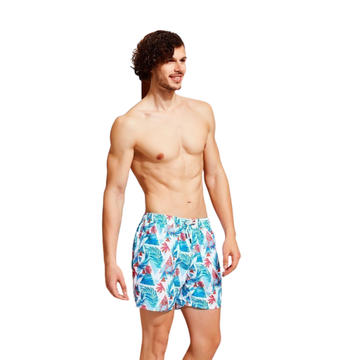 Мужские шорты для плавания белые с принтом California DOREANSE 3812