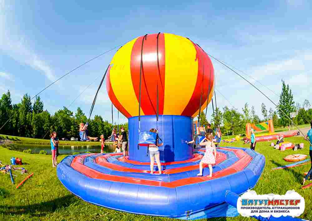 Качель батут «Полёт на закате», 9,7×9,7×6,7 м