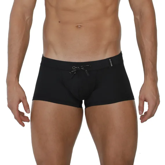 Мужские плавки черные Clever Moda PARADISE SWIMSUIT BOXER 125911