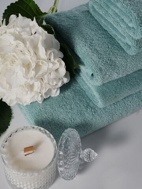 Набор полотенец 3шт Claire Batiste Atelier Ile бирюзовый светлый