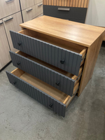 Комод-5 МДФ 3 ящика Дуб золотистый/графит