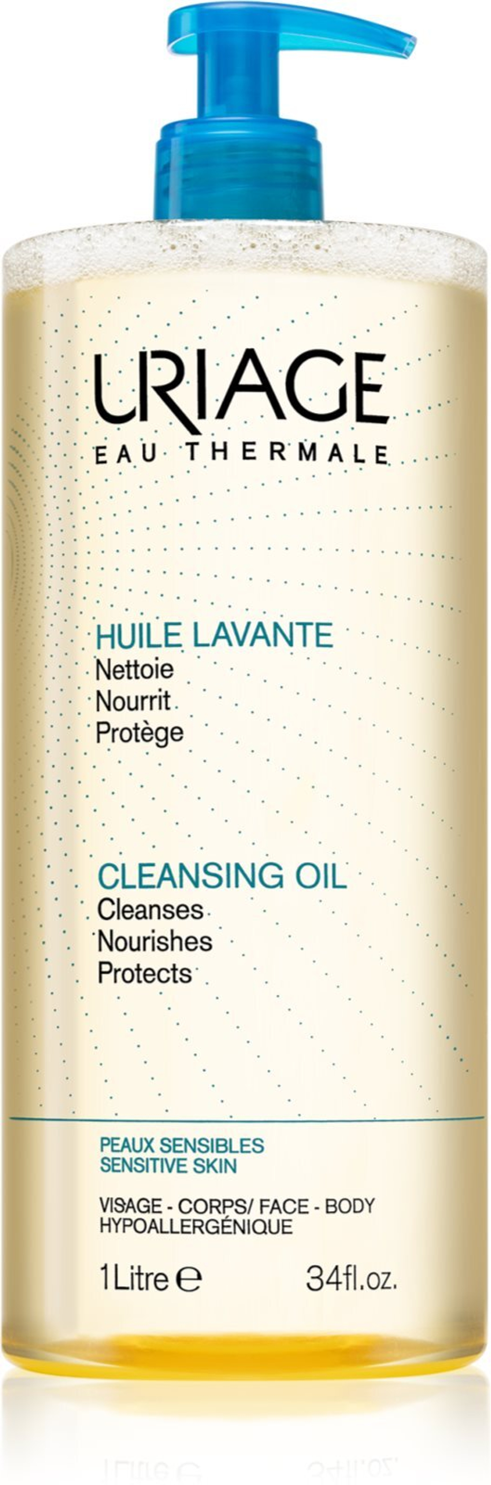 Uriage Hygiene Cleansing Oil - очищающее масло для лица и тела /   1000  ml  / GTIN 3661434006067