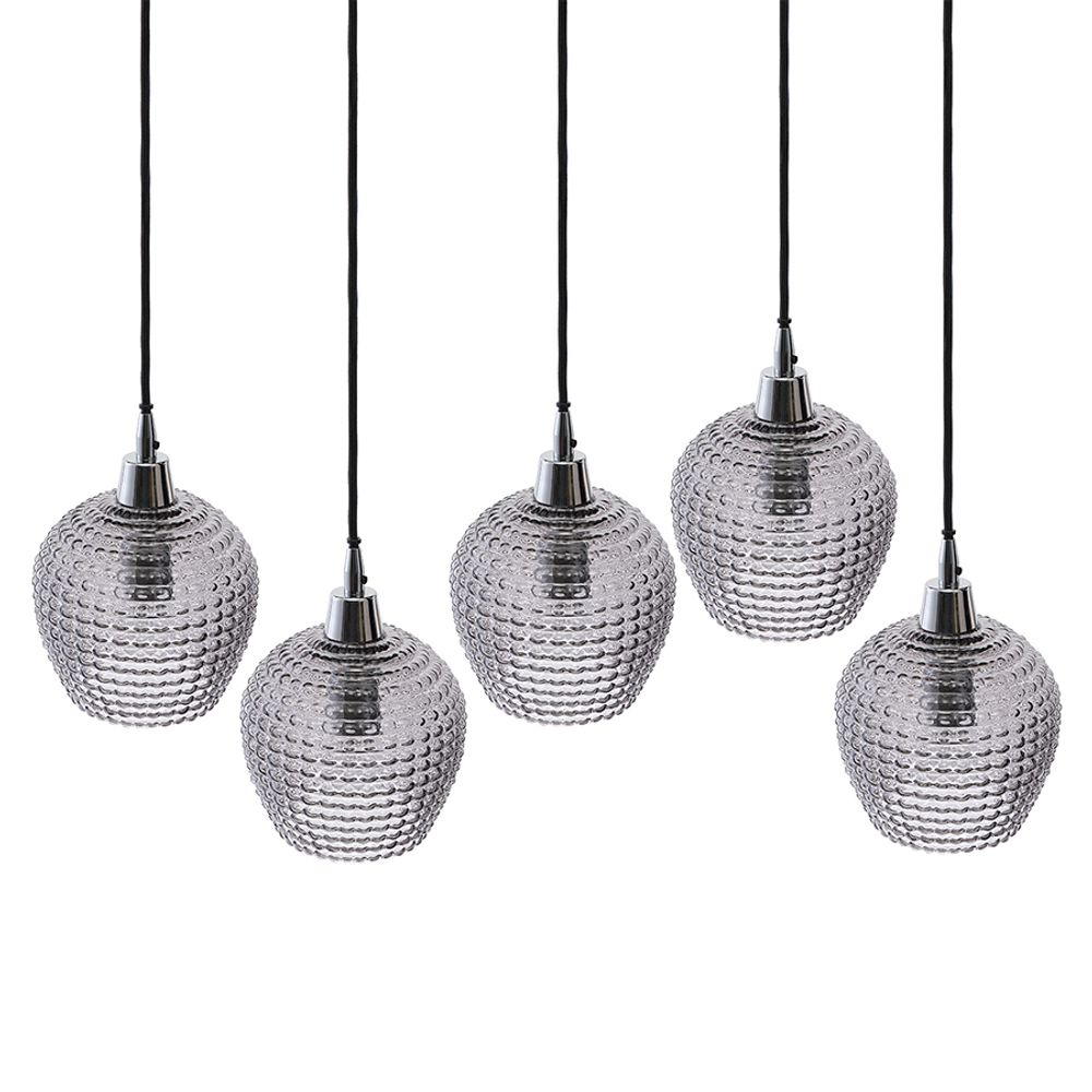 Светильник подвесной каскадный Aurora, 110х18 см, серый