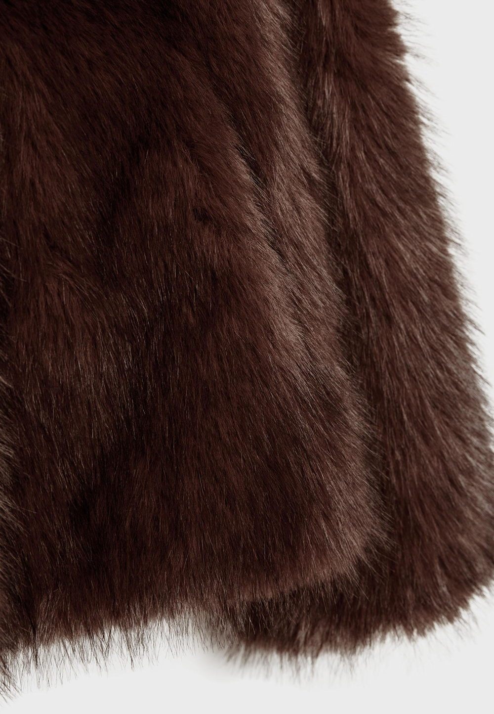 STRADIVARIUS Укороченная шуба из искусственного меха, коричневый