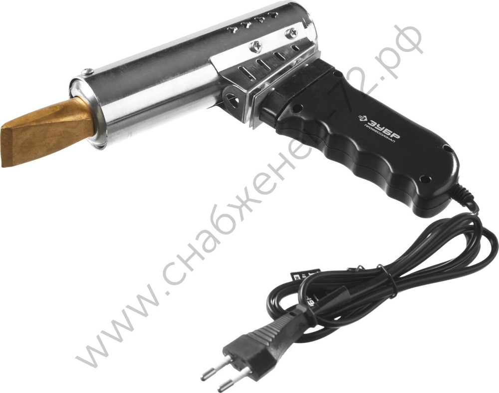 ЗУБР Ceramic PRO 500Вт клин, Сверхмощный электропаяльник с пластиковой пистолетной рукояткой (55302-500)