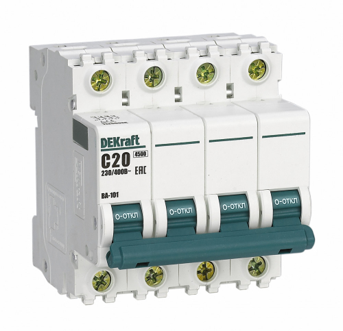 Автоматический выключатель ВА-101 4п 32А 4,5кА DEKraft хар C Schneider Electric (3 шт.)
