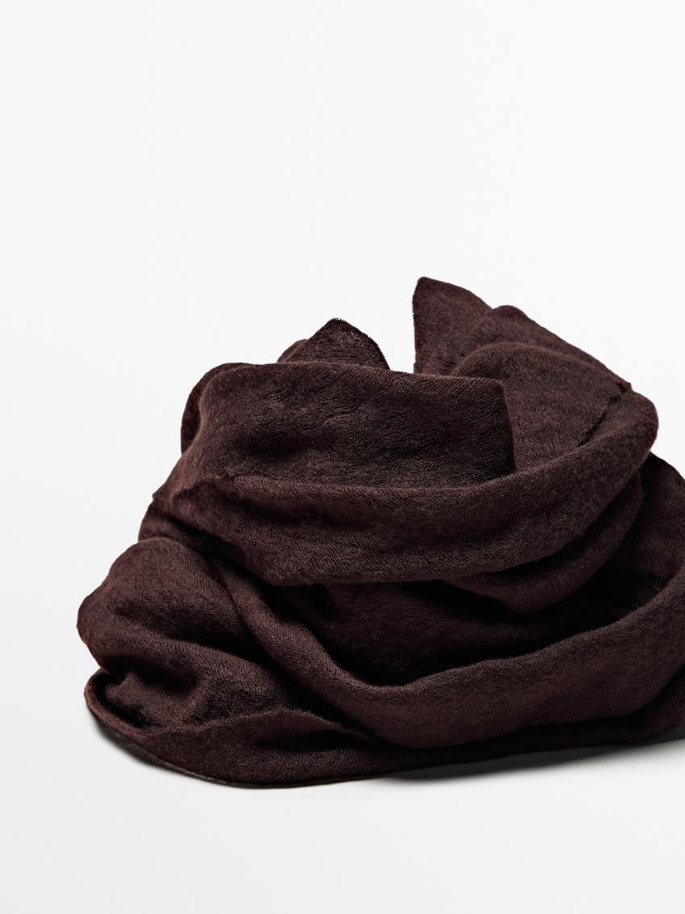 Massimo Dutti Шарф из 100% кашемира, бургунди