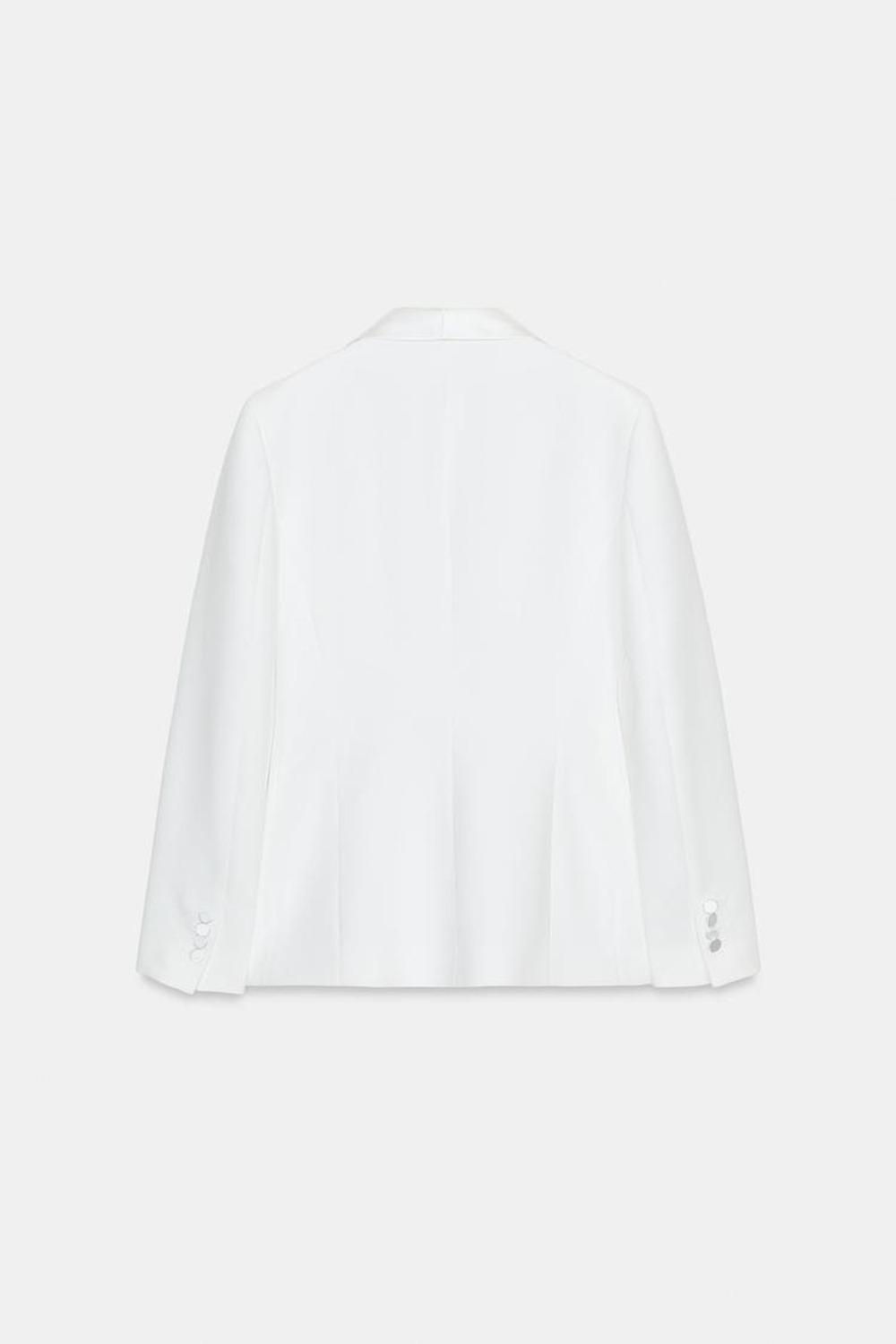 ZARA БЛЕЙЗЕР В СТИЛЕ СМОКИНГ, ЖЕЛТОВАТО-БЕЛЫЙ