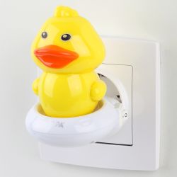 Ночник - светильник светодиодный ЭРА NN-609-SW-Y в розетку с выключателем желтый | Ночники