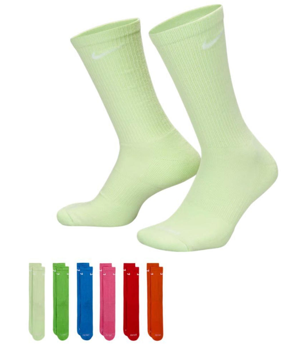 Теннисные носки Nike Everyday Plus Cushion Crew 6P - Multikolor