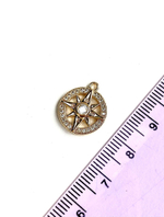 19258-з Подвеска "Роза ветров" с цирконами, позолота