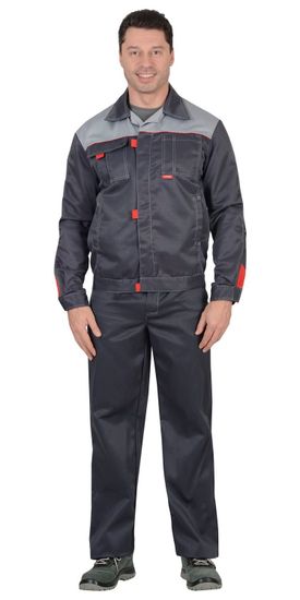 Костюм "Сириус-Фаворит" брюки (т.серый/серый/тк.Гретта)