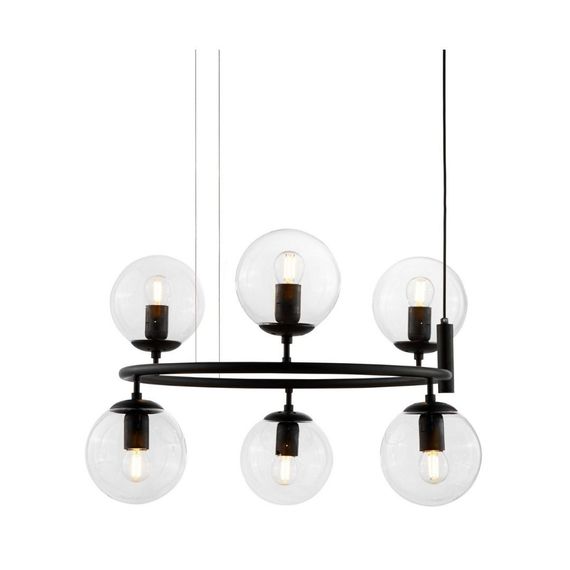 Подвесная люстра Lumina Deco Ceredo LDP 6034-6 RND BK