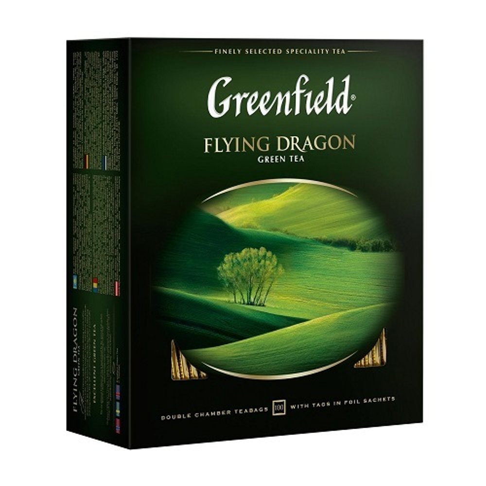 Greenfield зеленыйчай Flying Dragon, 100 пакетиков